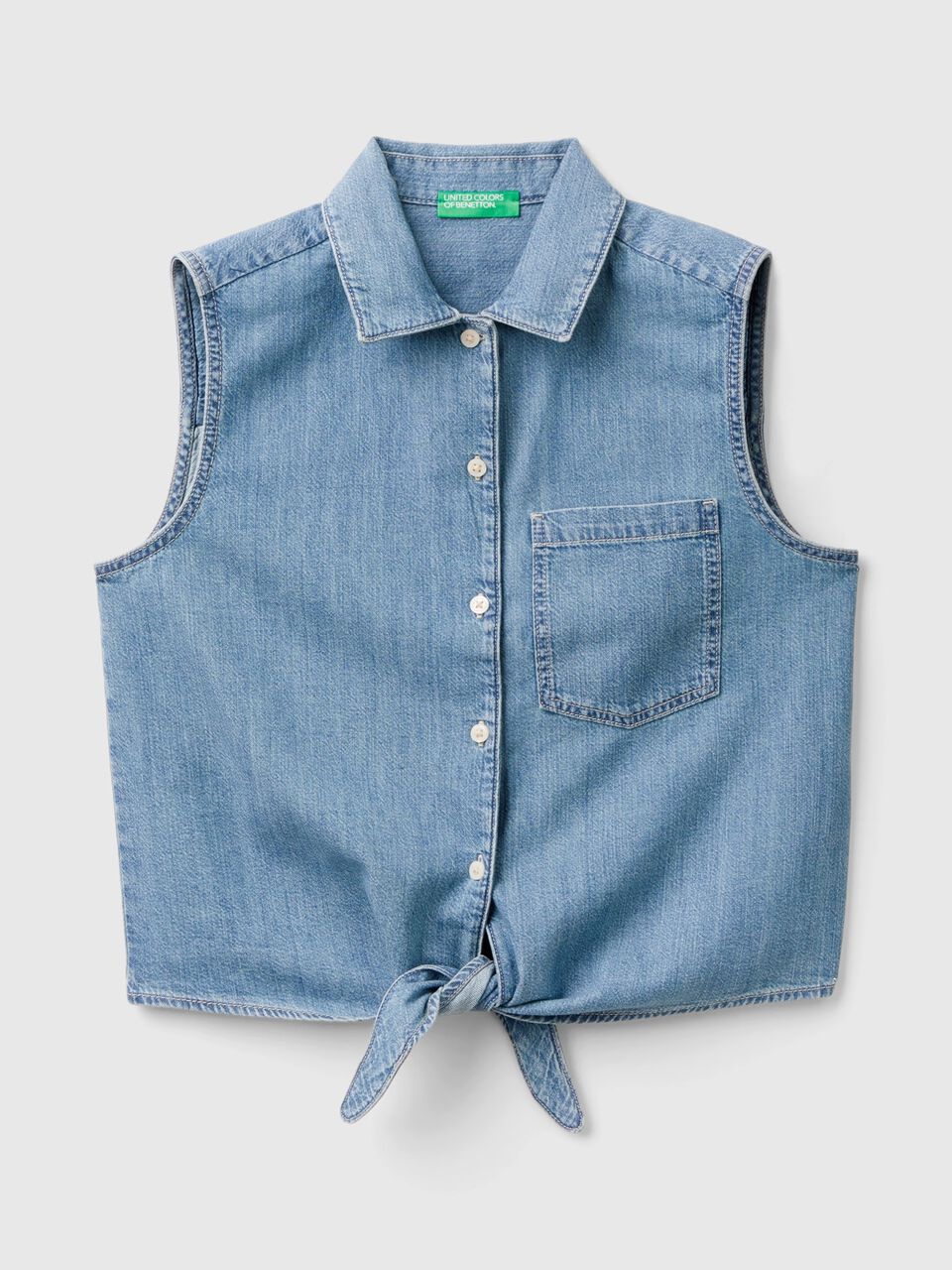 Denim Cropped Top