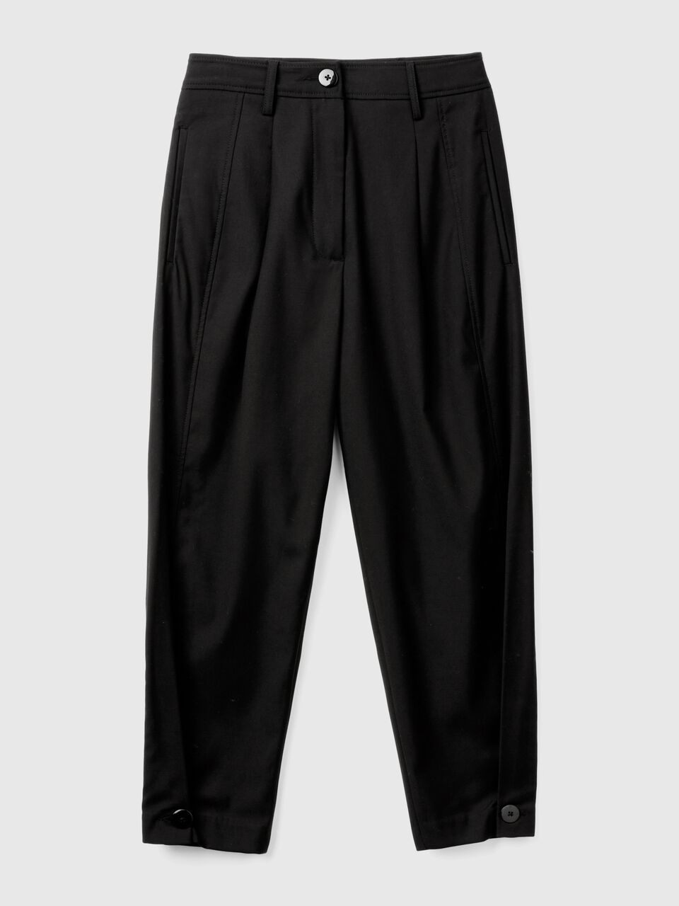 WIDE TROUSERS IN WOOL BLEND