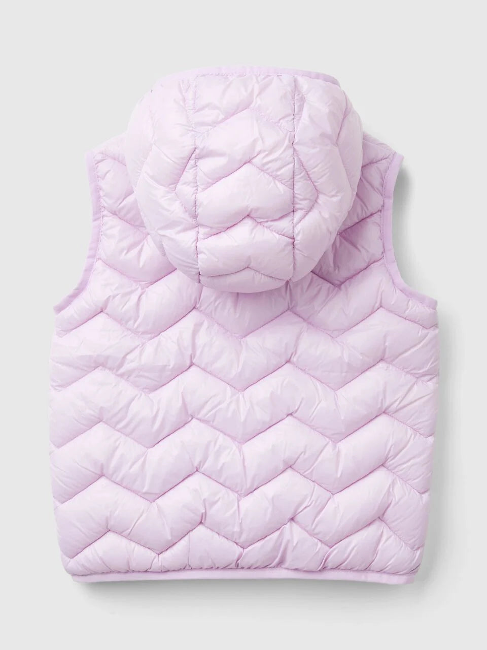 PADDED VEST IN 3D WADDING WITH HOOD
