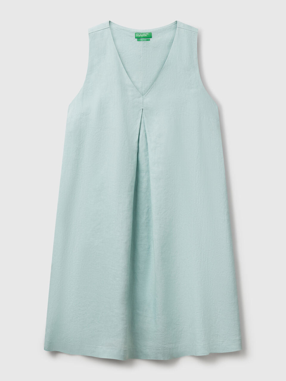 SLEEVELESS DRESS IN PURE LINEN