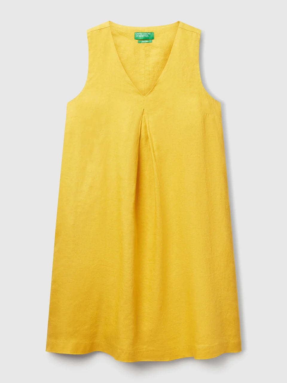 SLEEVELESS DRESS IN PURE LINEN