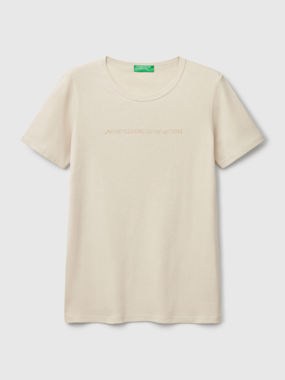 T-SHIRT IN 100% COTTON WITH GLITTER PRINT LOGO