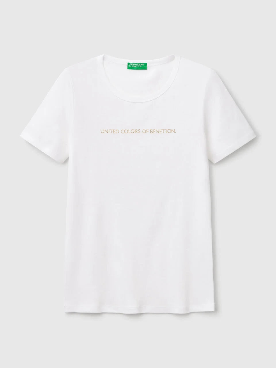 T-SHIRT IN 100% COTTON WITH GLITTER PRINT LOGO