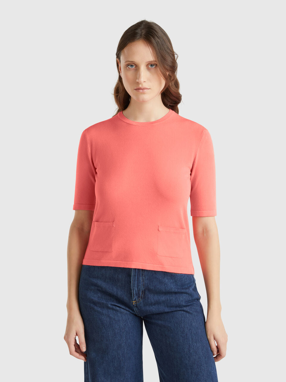 SHORT SLEEVE SWEATER