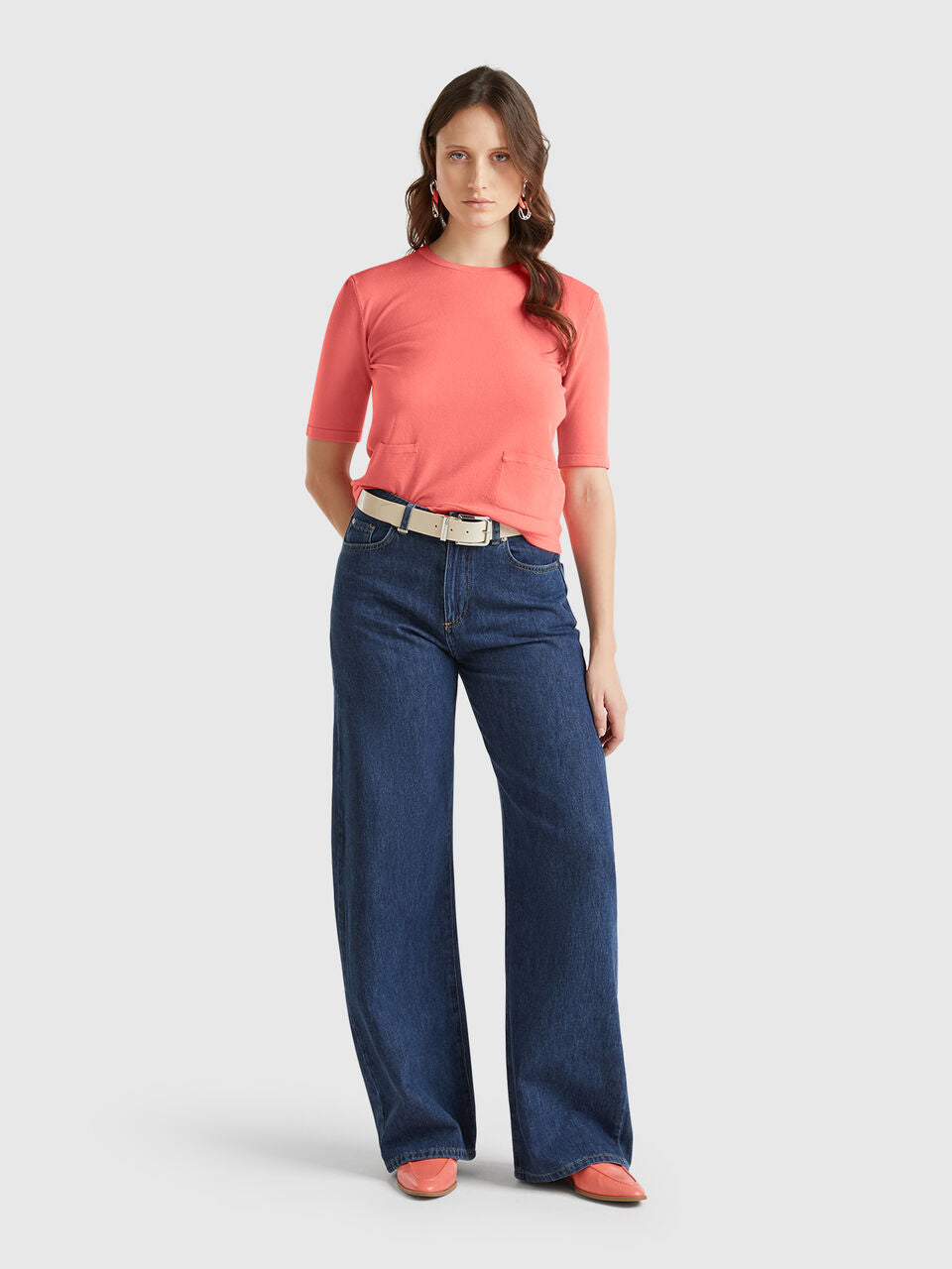 SHORT SLEEVE SWEATER