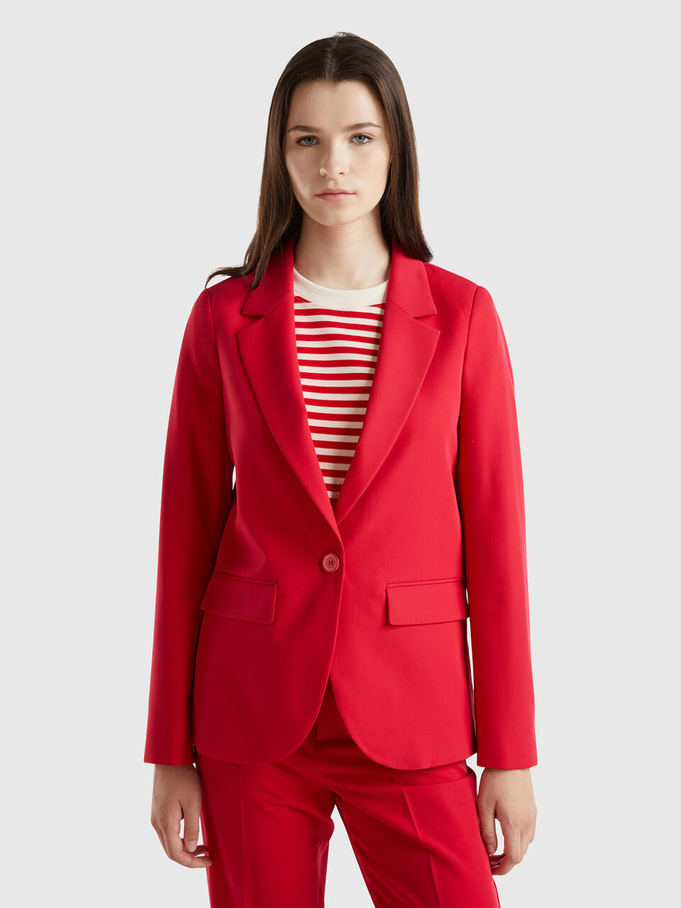 BLAZER IN STRETCH VISCOSE BLEND