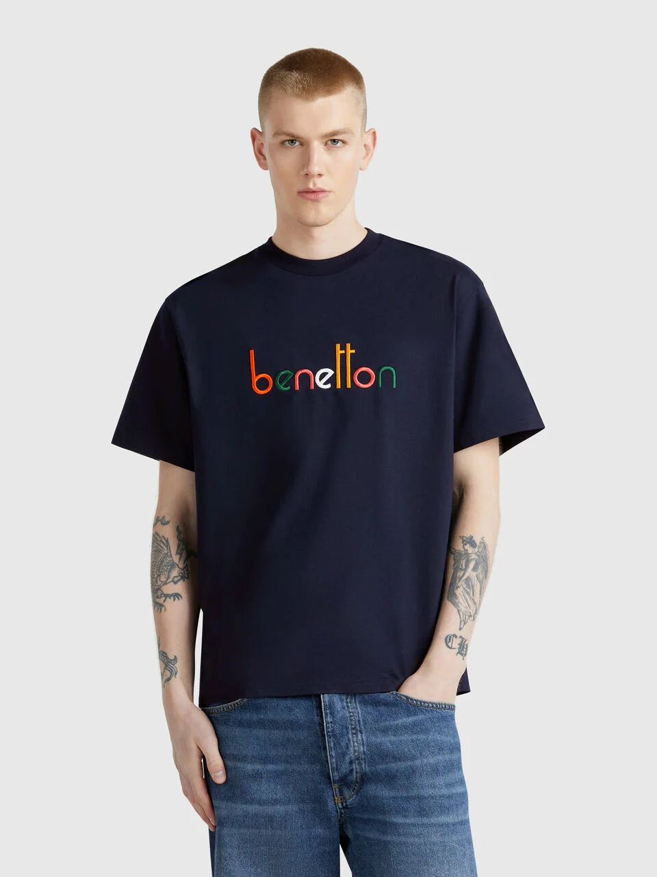 OVERSIZED T-SHIRT WITH LOGO EMBROIDERY