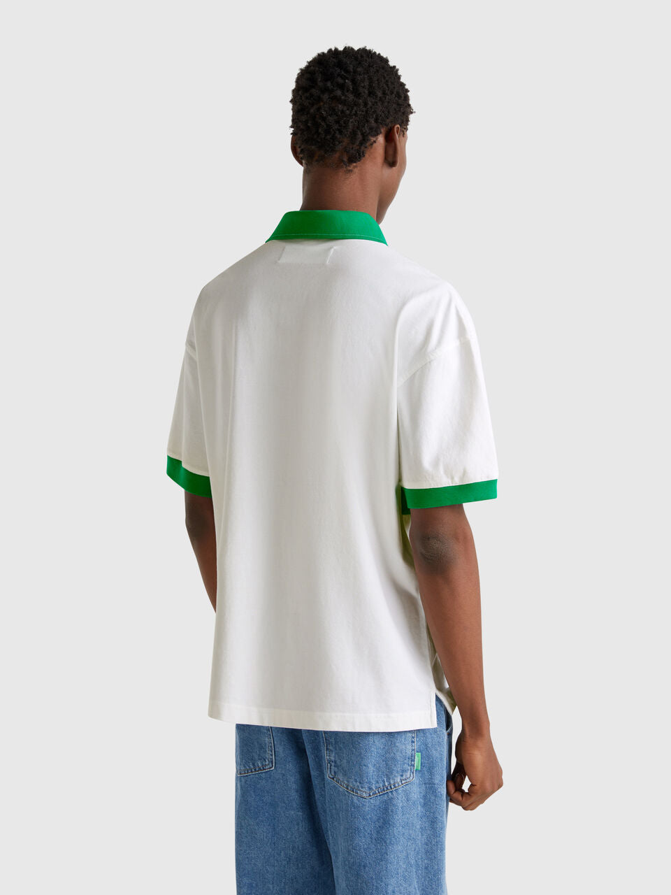 GREEN AND WHITE RUGBY POLO