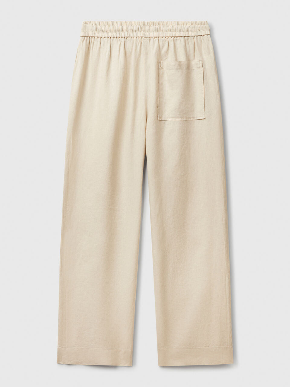 TROUSERS IN PURE LINEN WITH ELASTIC