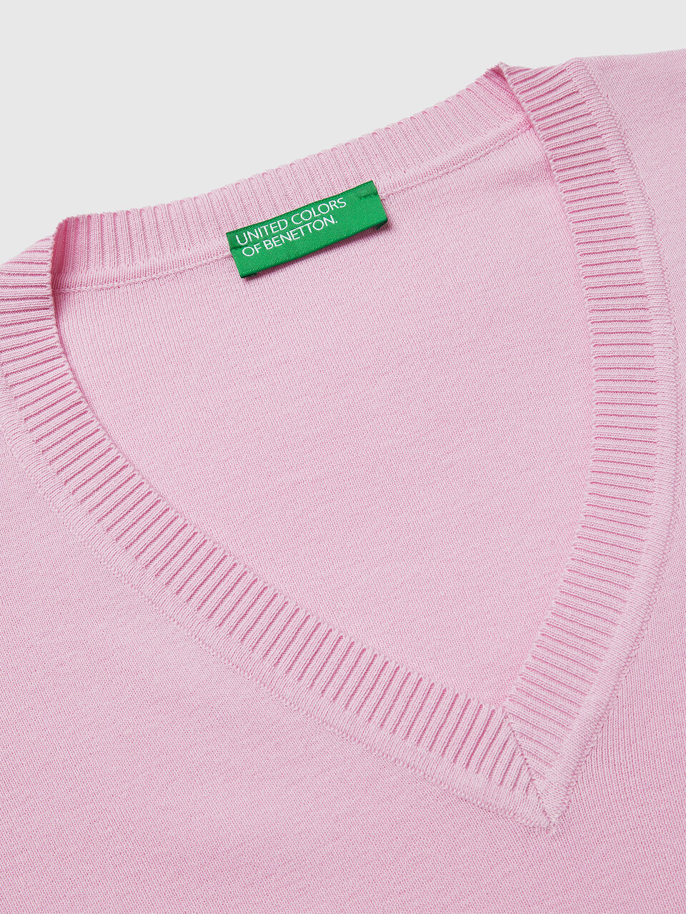 V-NECK SWEATER IN TRICOT COTTON
