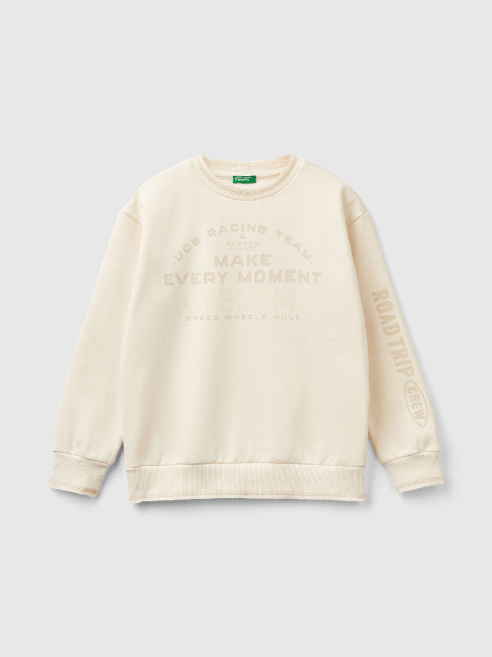 SWEATSHIRT WITH VELVET EFFECT PRINT