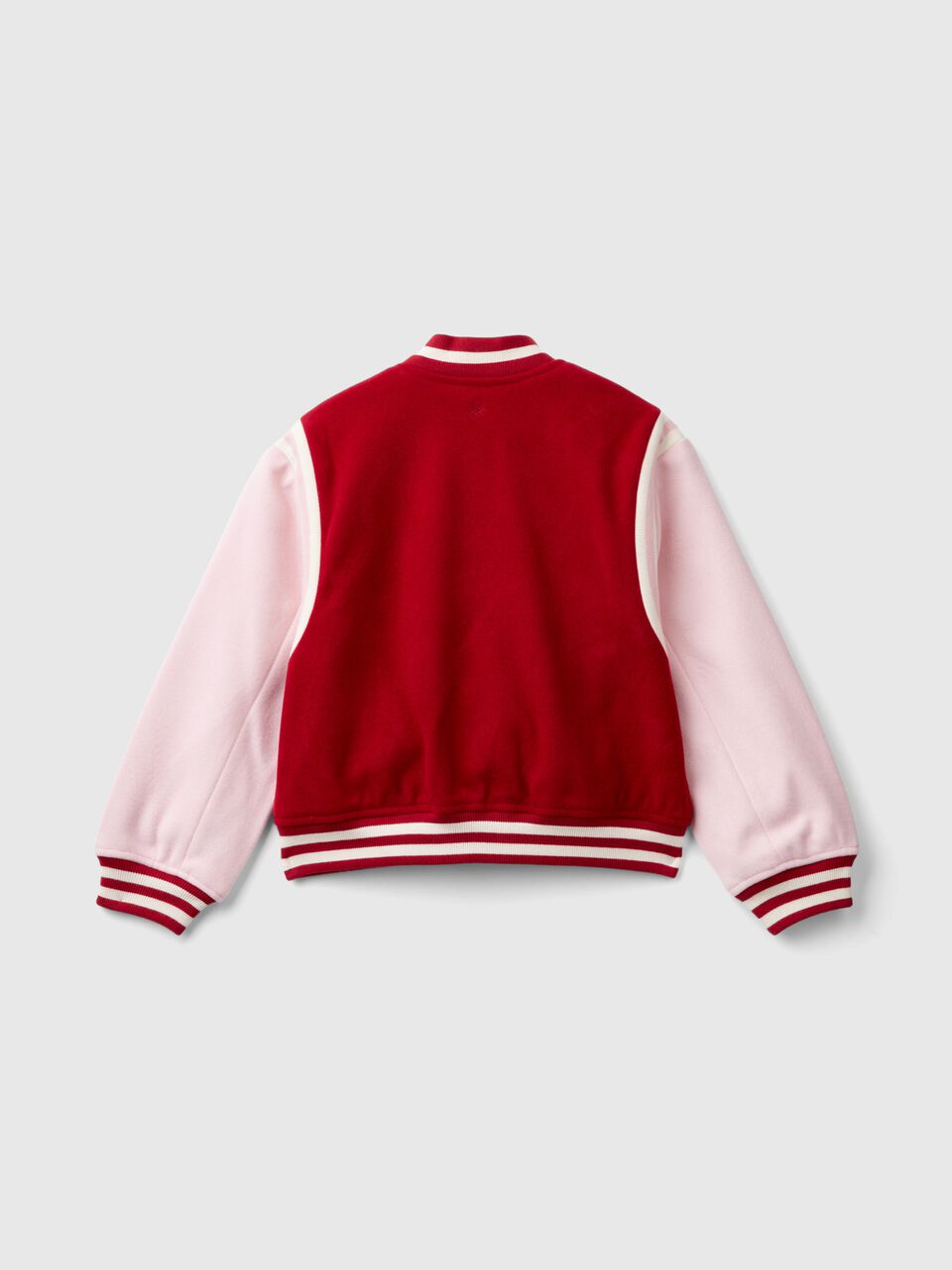 COLOR BLOCK BOMBER JACKET IN WOOL BLEND
