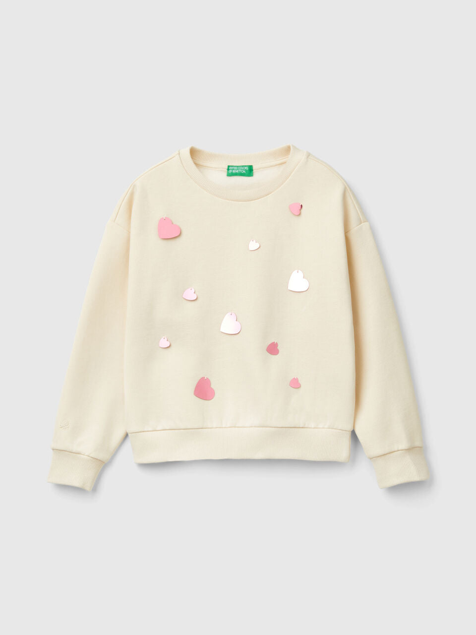 SWEATSHIRT WITH HEART SEQUINS