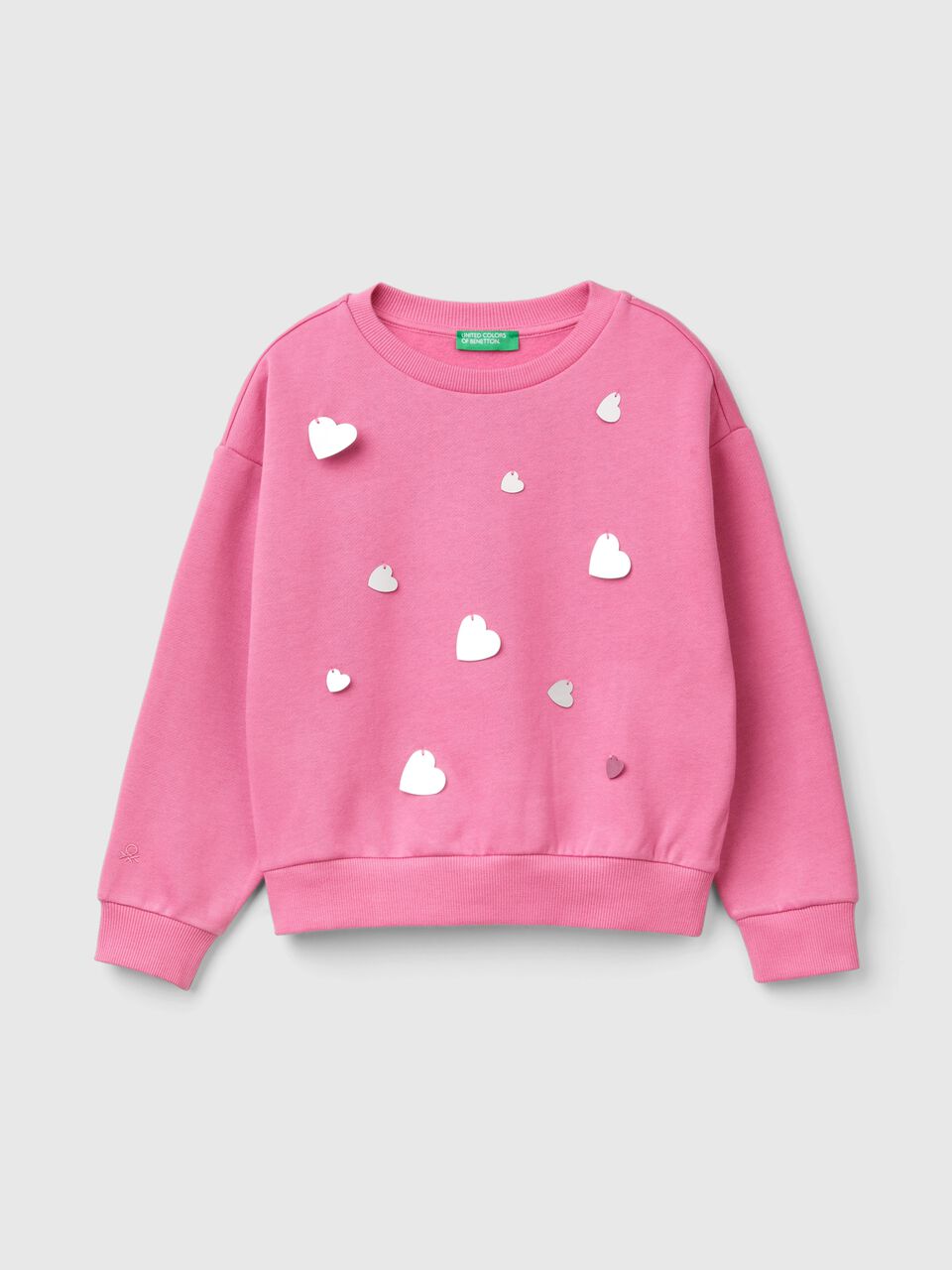 SWEATSHIRT WITH HEART SEQUINS