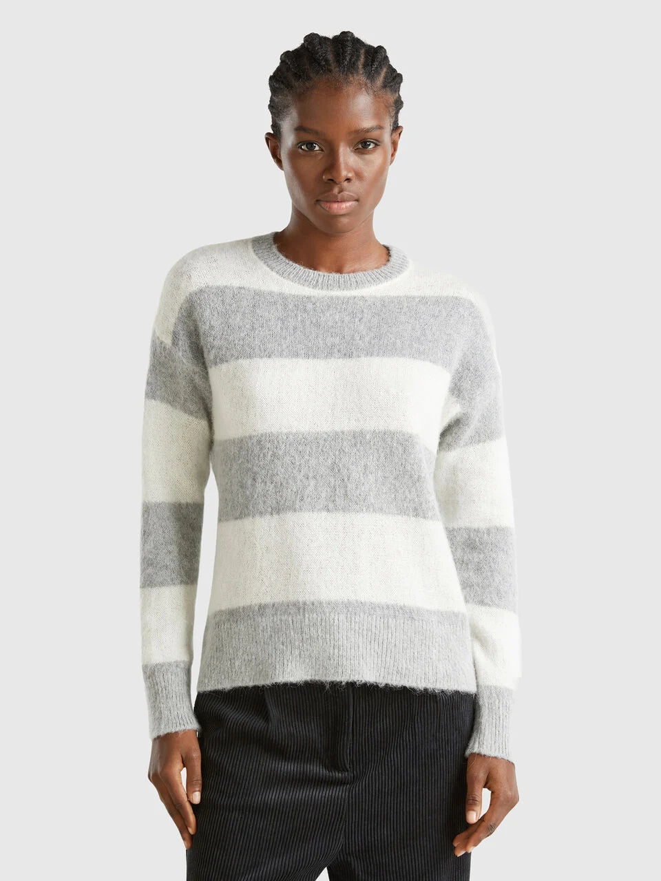 STRIPED SWEATER IN ALPACA BLEND
