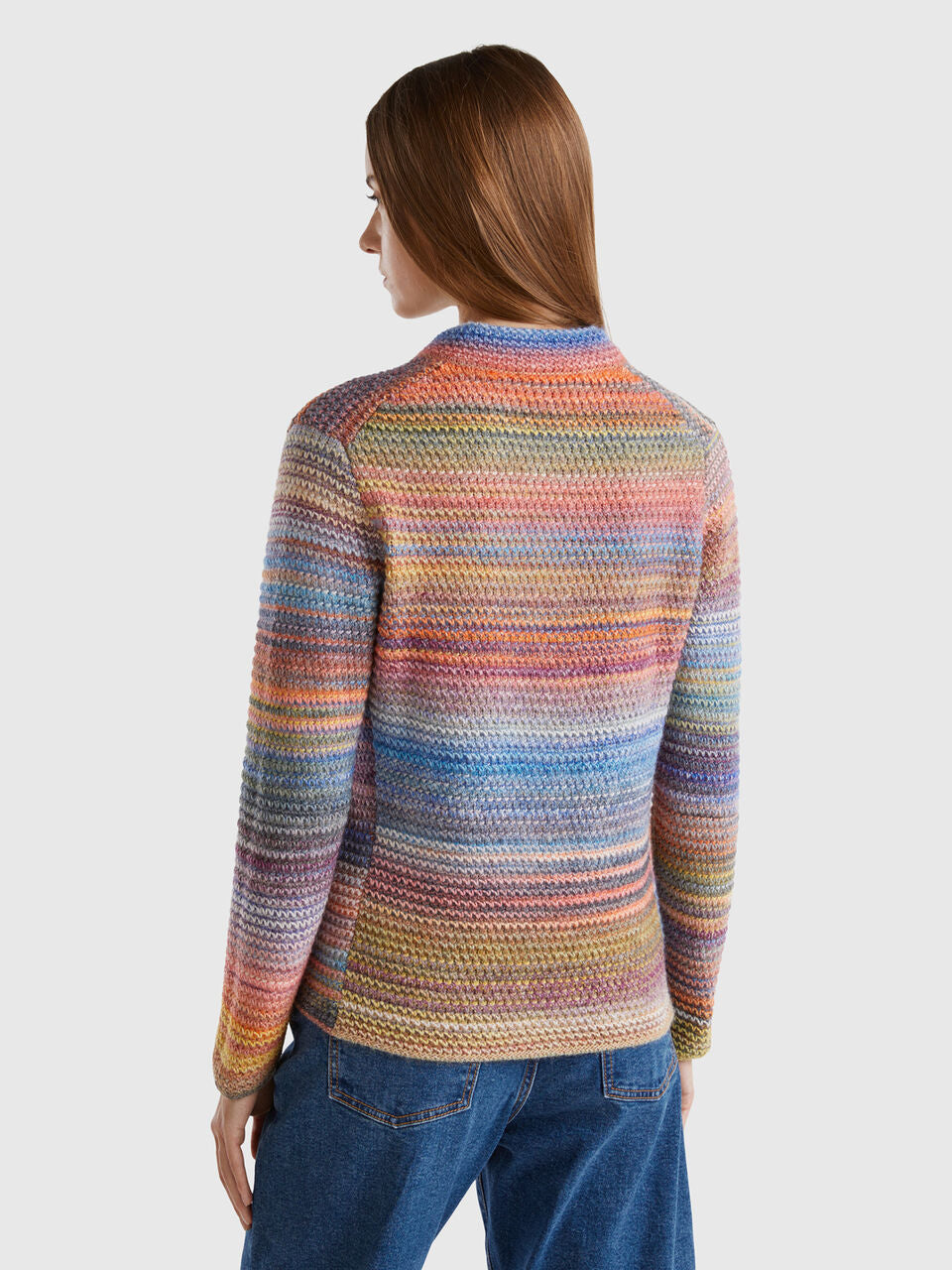 KNIT JACKET IN MULTICOLOR WOOL BLEND