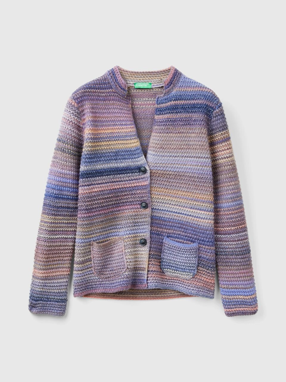 KNIT JACKET IN MULTICOLOR WOOL BLEND