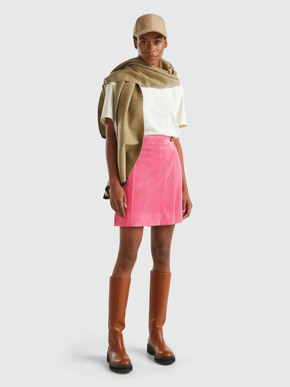 WRAP MINI SKIRT IN VELVET