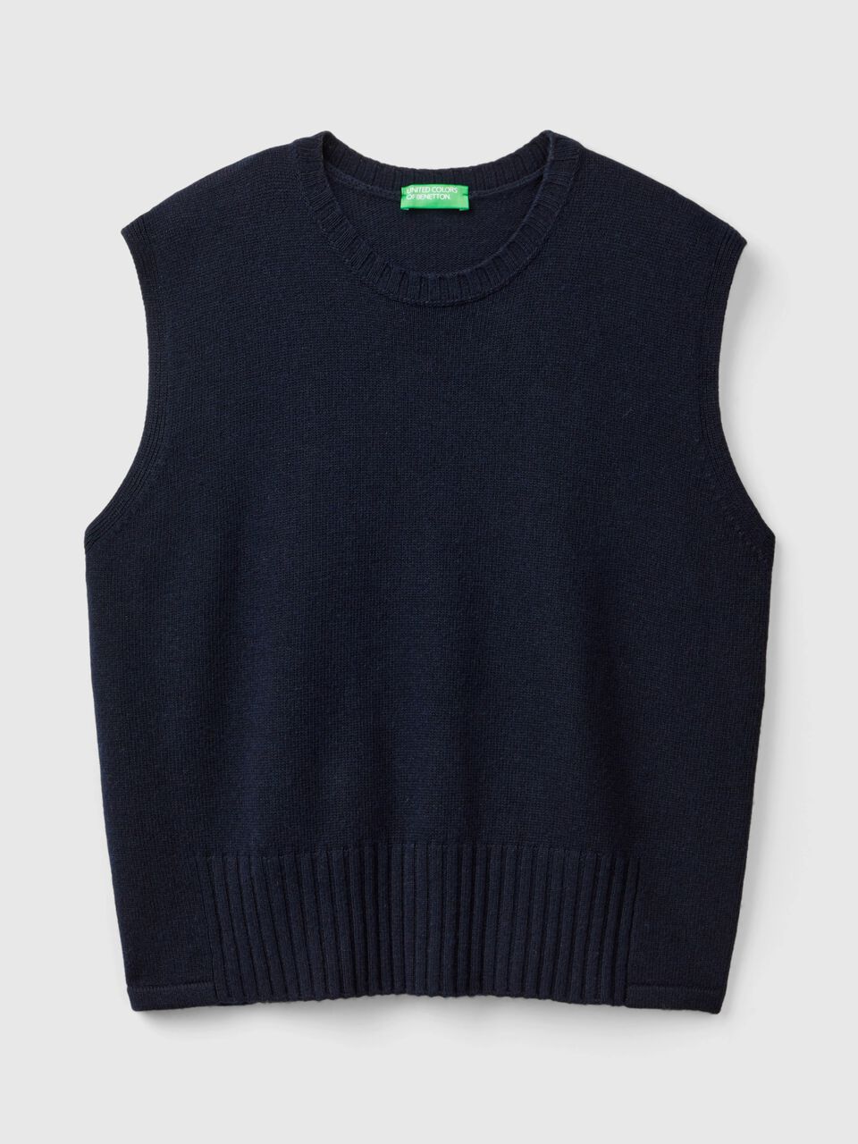 VEST IN WOOL AND VISCOSE BLEND