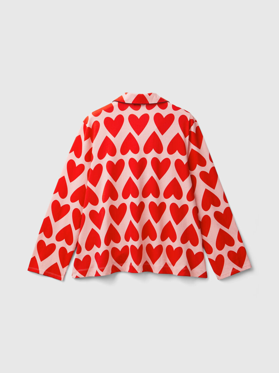 PYJAMA JACKET WITH HEART PRINT