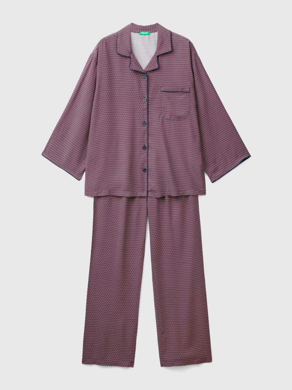 PATTERNED PYJAMAS IN PURE VISCOSE
