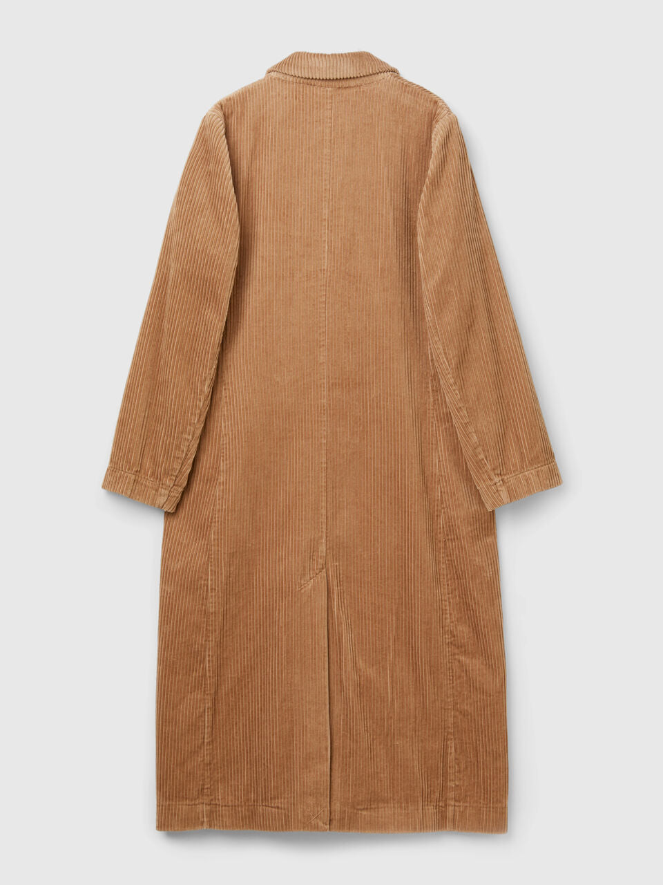 DOUBLE-BREASTED VELVET TRENCH COAT