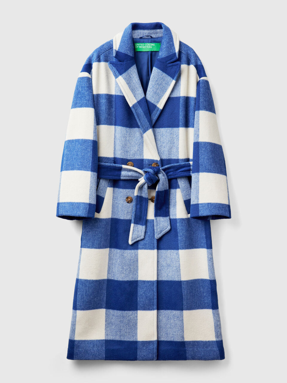 DOUBLE-BREASTED CHECK COAT