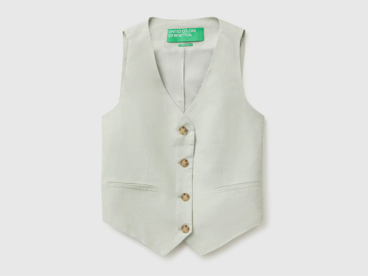 100% LINEN VEST