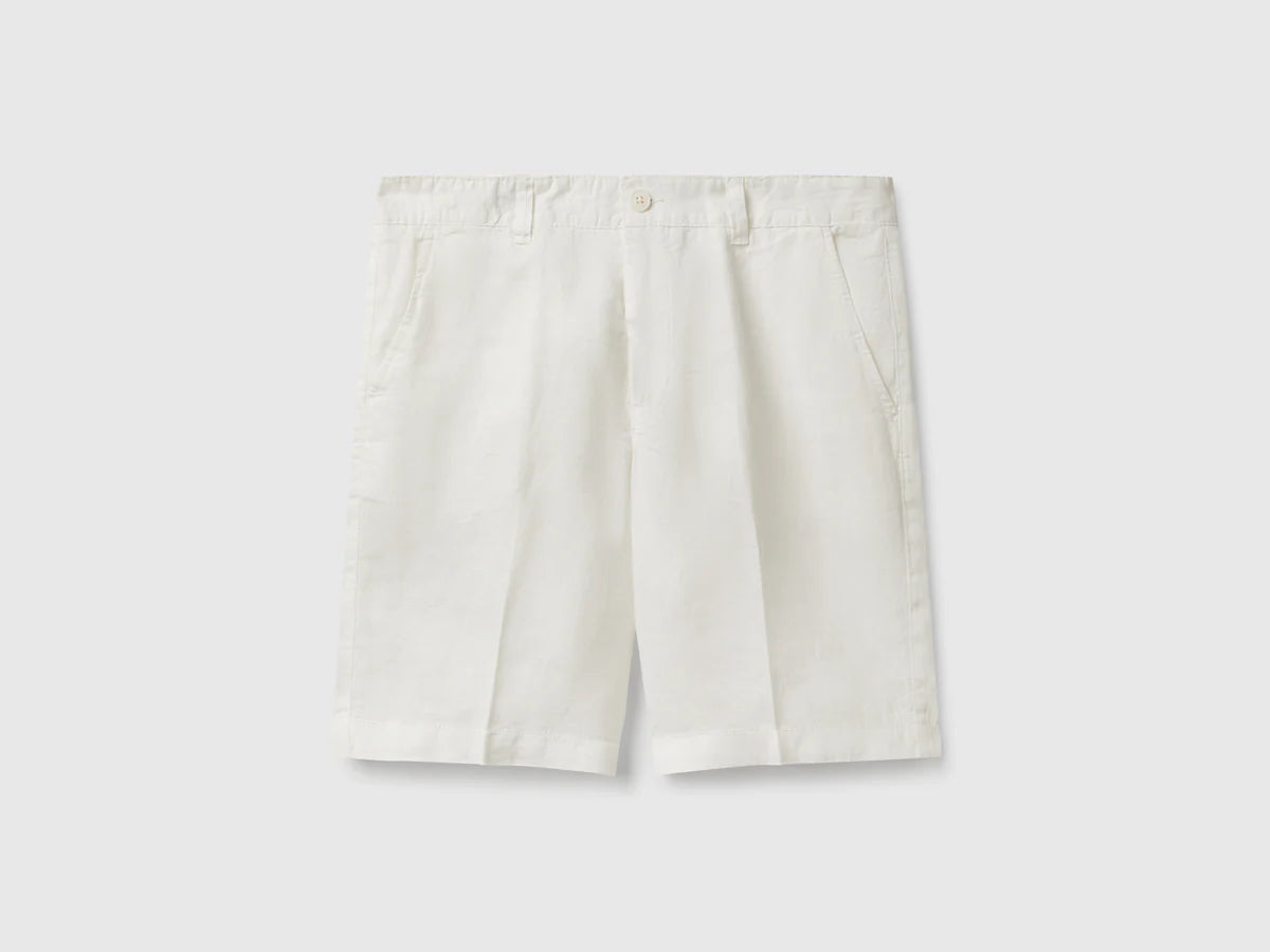 BERMUDAS IN PURE LINEN