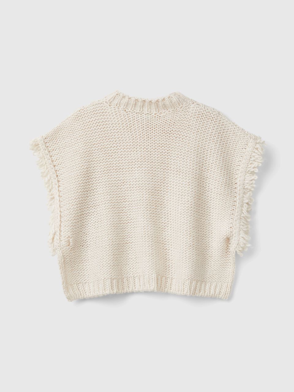 WOOL BLEND KNIT CAPE