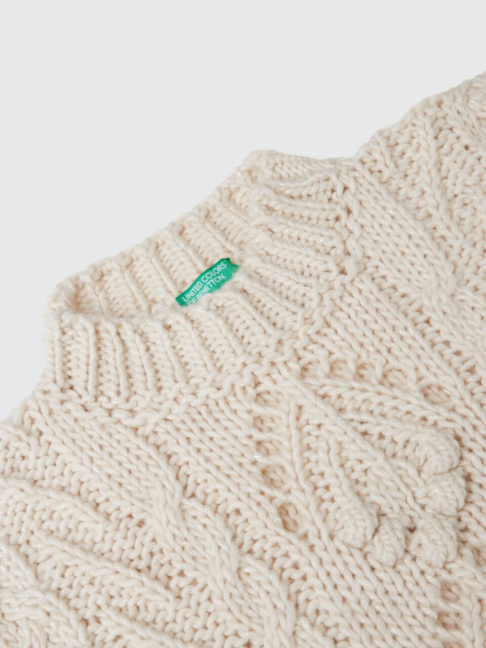 WOOL BLEND KNIT CAPE