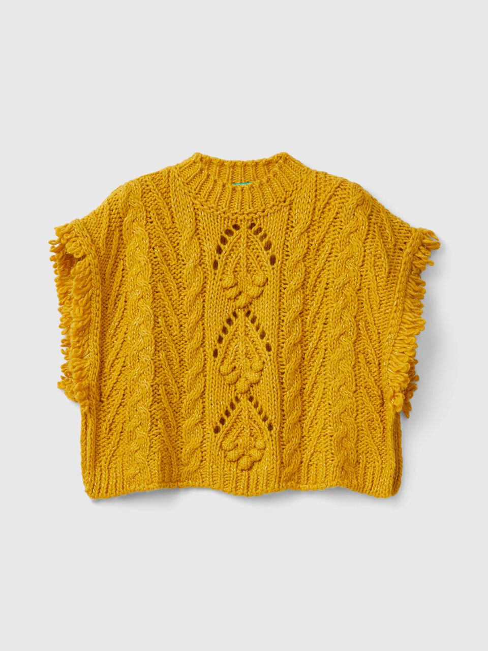WOOL BLEND KNIT CAPE