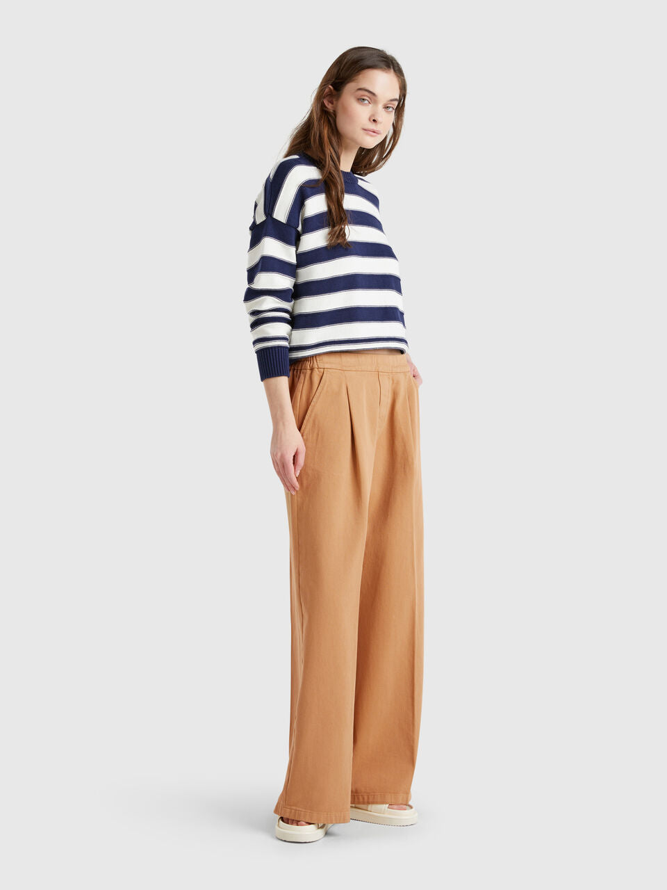 HIGH-WAISTED PALAZZO TROUSERS