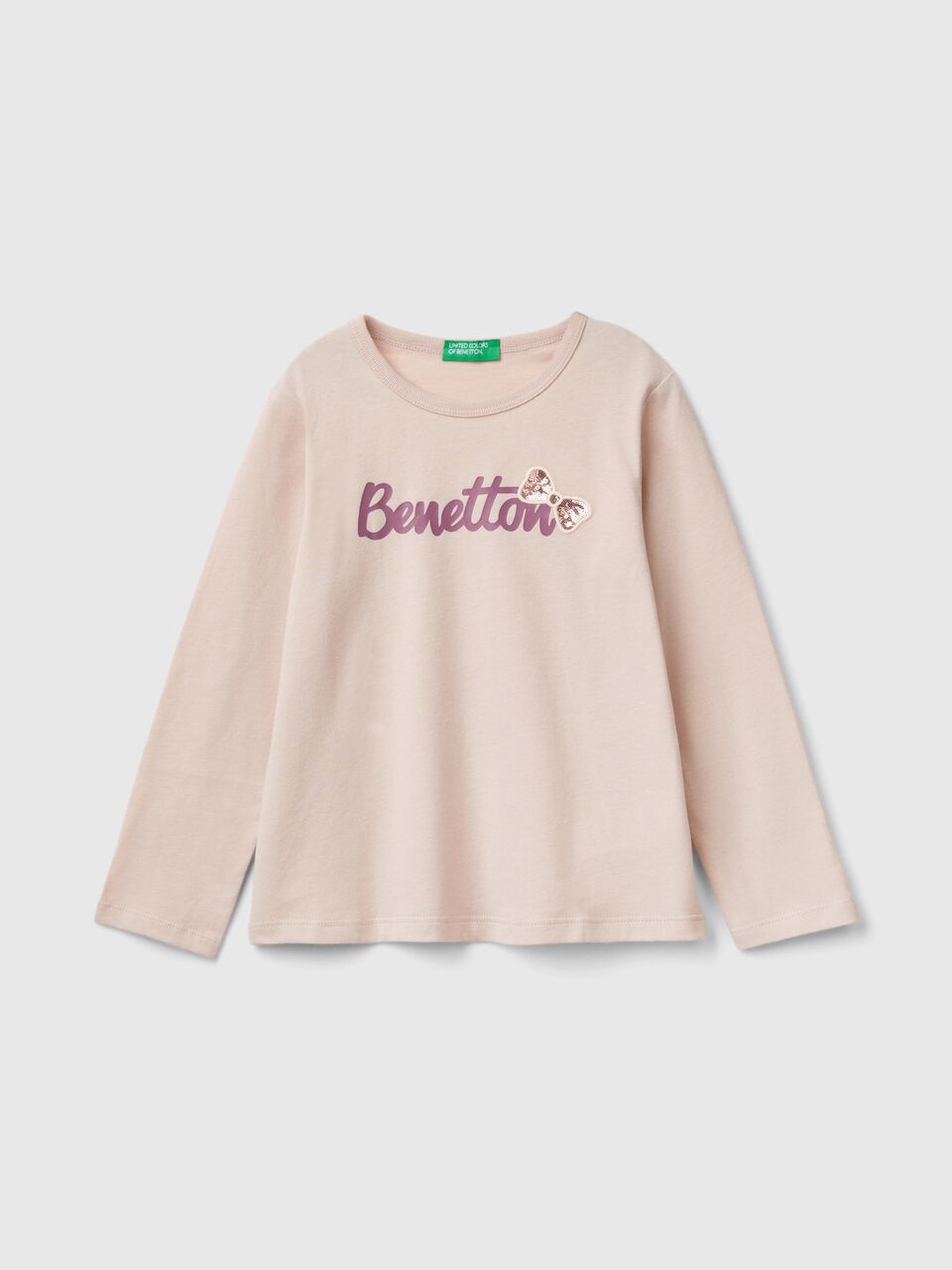 T-SHIRT WITH PRINT AND SEQUINS