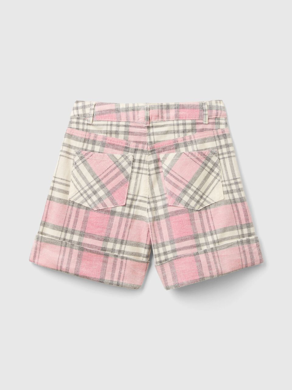 TARTAN VELVET BERMUDAS