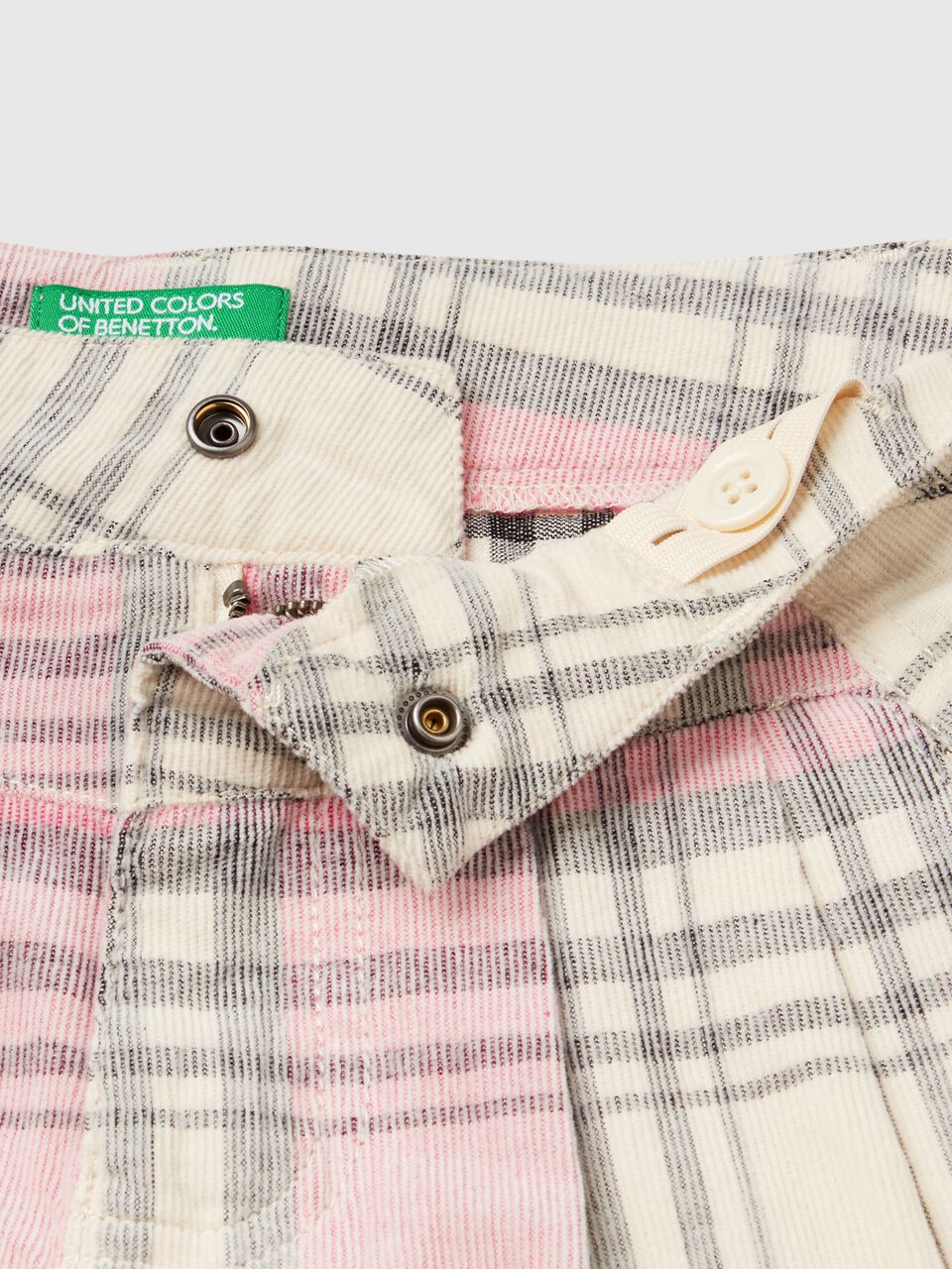 TARTAN VELVET BERMUDAS