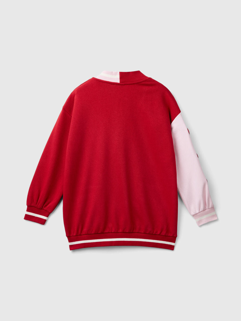 FLEECE CARDIGAN WITH HEART PATCH