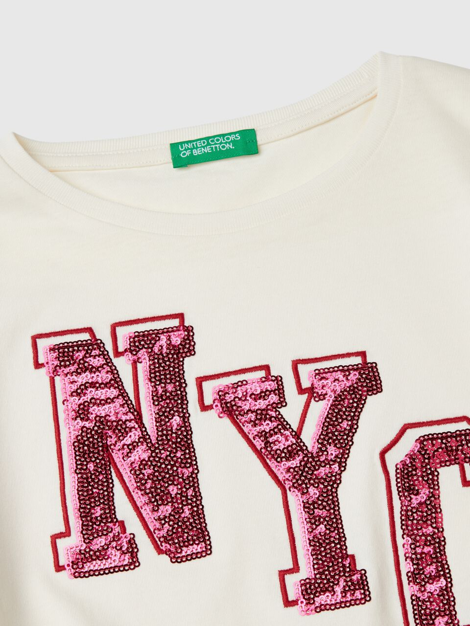 ORGANIC COTTON T-SHIRT WITH SEQUINS