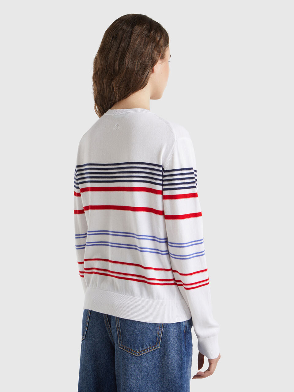 STRIPED CARDIGAN IN PURE COTTON