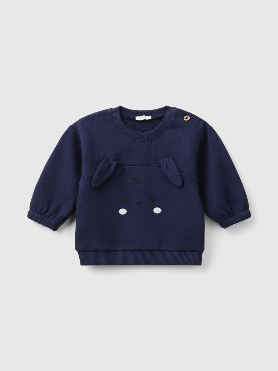 SWEATSHIRT WITH EMBROIDERY AND PATCHES IN ORGANIC COTTON
