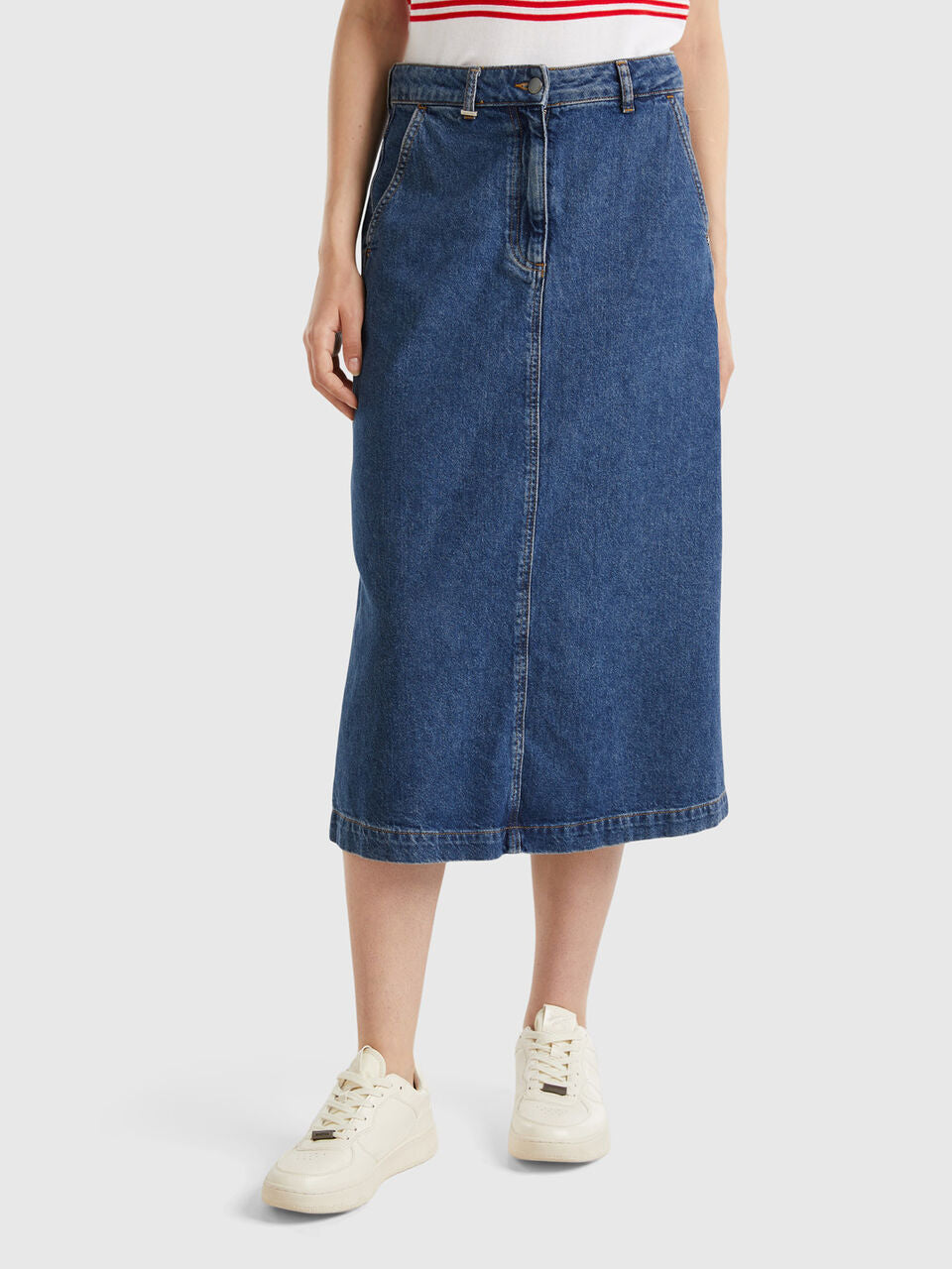 DENIM MIDI SKIRT