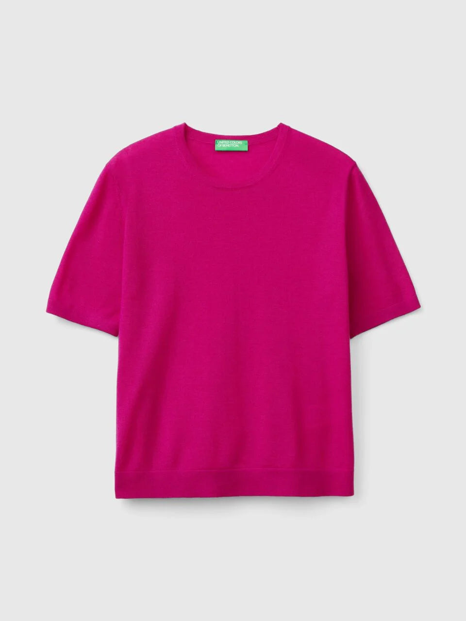 SHORT SLEEVE SWEATER IN PURE MERINO WOOL