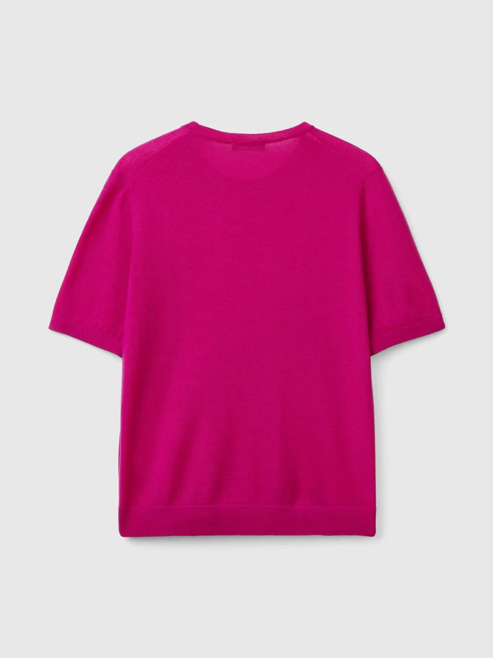 SHORT SLEEVE SWEATER IN PURE MERINO WOOL