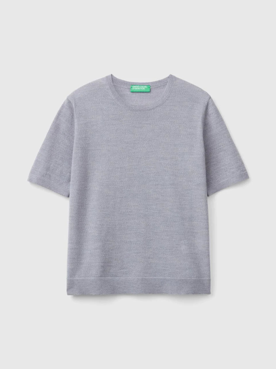 SHORT SLEEVE SWEATER IN PURE MERINO WOOL