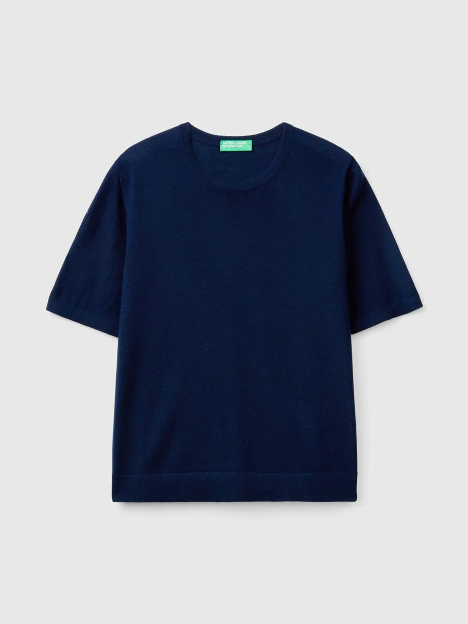 SHORT SLEEVE SWEATER IN PURE MERINO WOOL