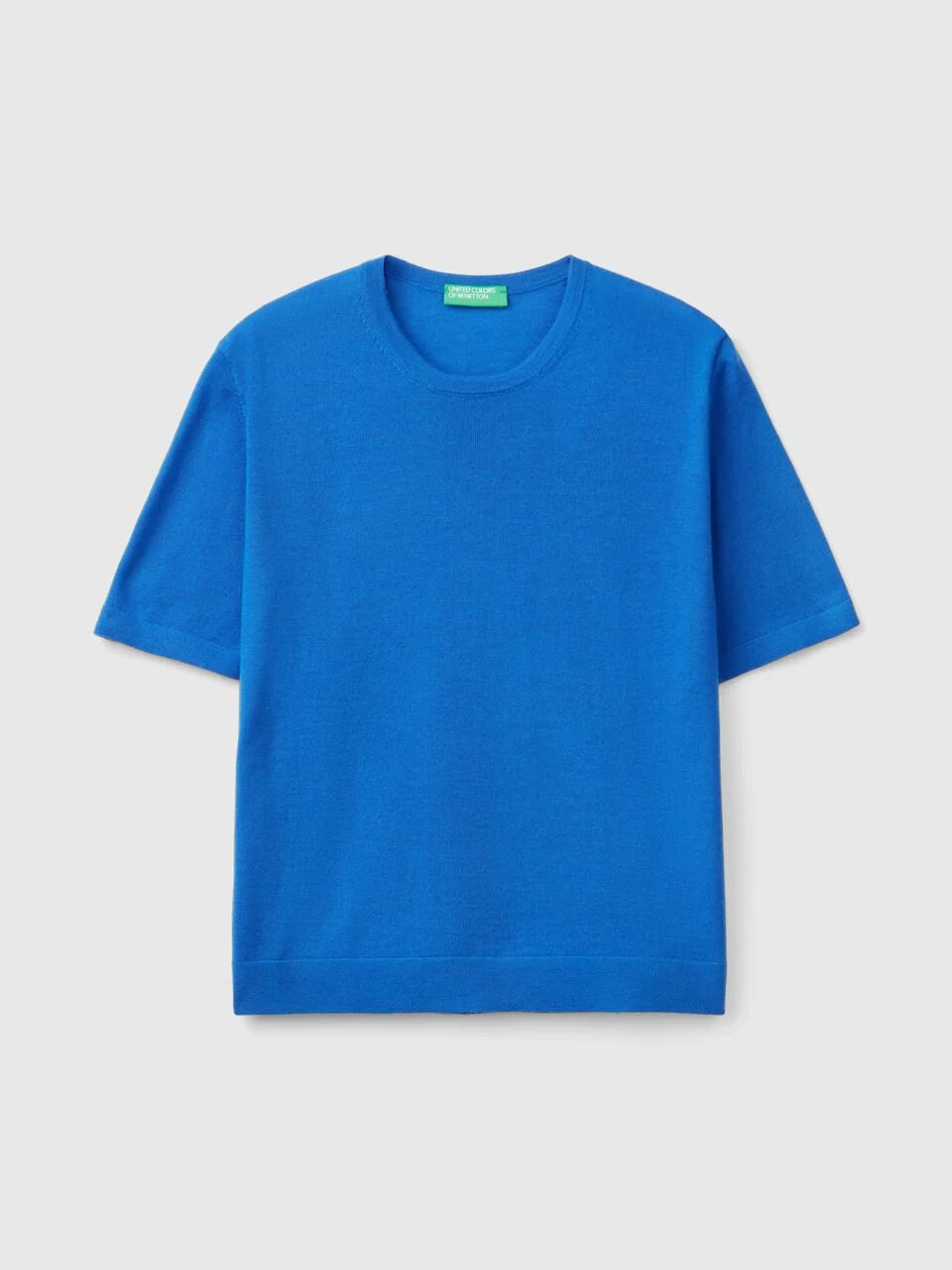 SHORT SLEEVE SWEATER IN PURE MERINO WOOL
