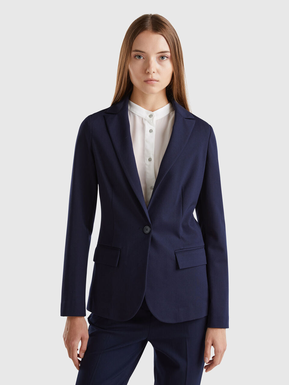 BLAZER IN STRETCH VISCOSE BLEND