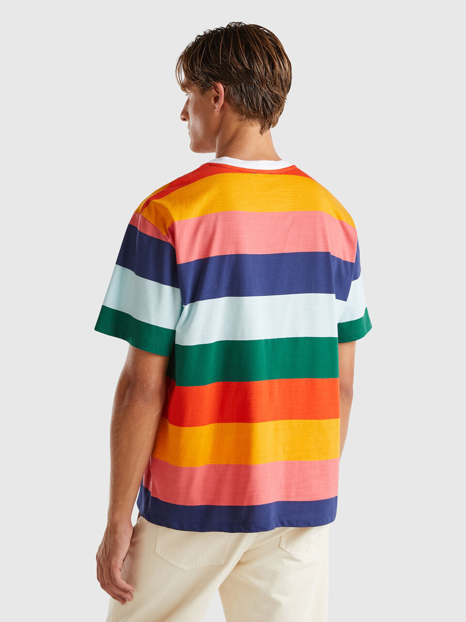 OVERSIZED MULTICOLOR STRIPED T-SHIRT