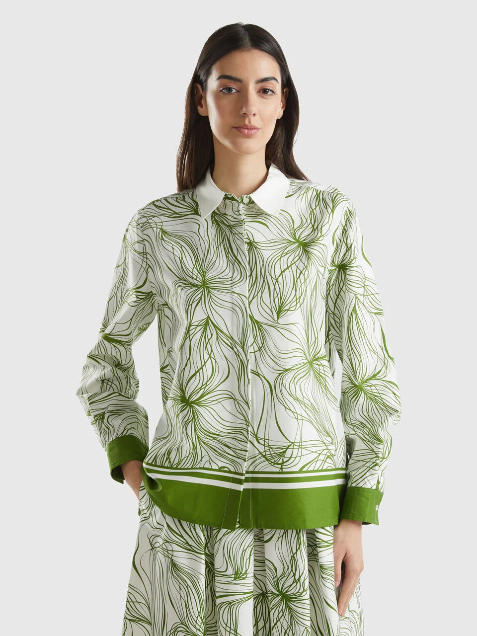 PATTERNED SHIRT IN SUSTAINABLE VISCOSE