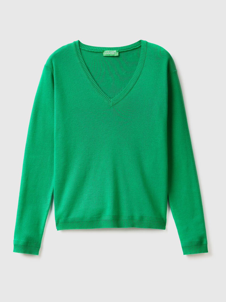 V-NECK SWEATER IN PURE COTTON